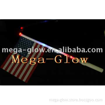 LED flashing USA National Flag with button